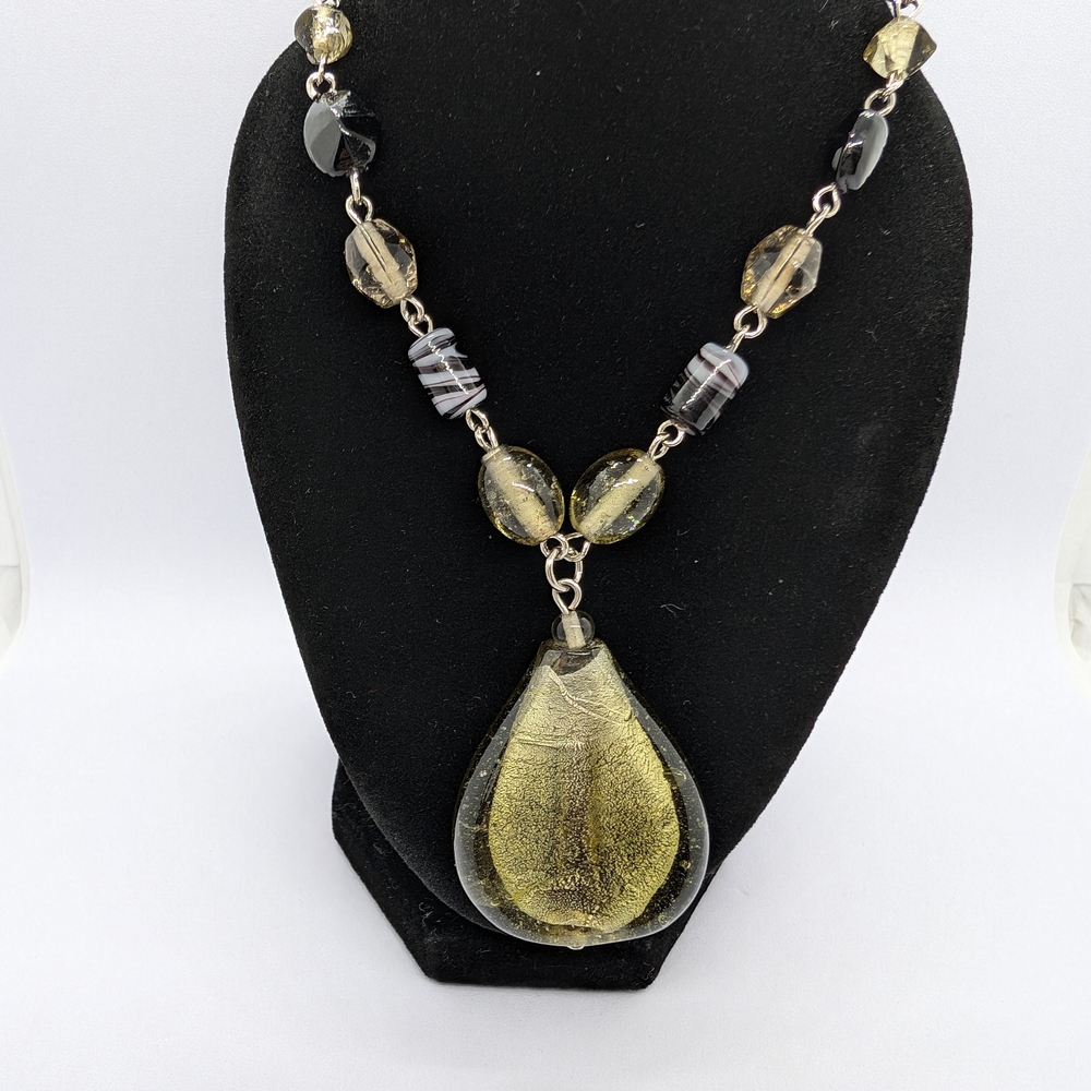 Glass Teardrop Necklace